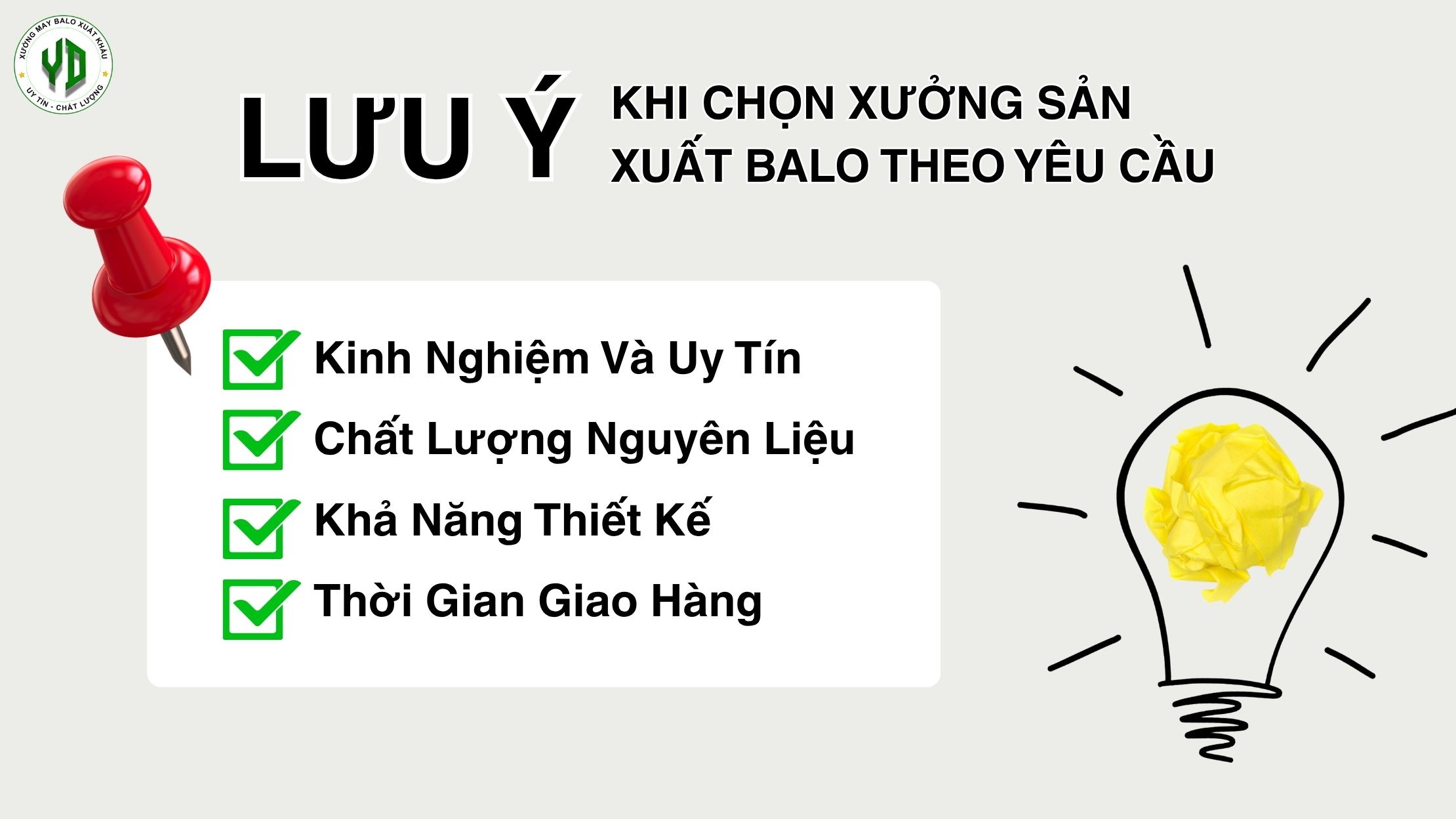 Lưu ý khi chọn xưởng sản xuất balo